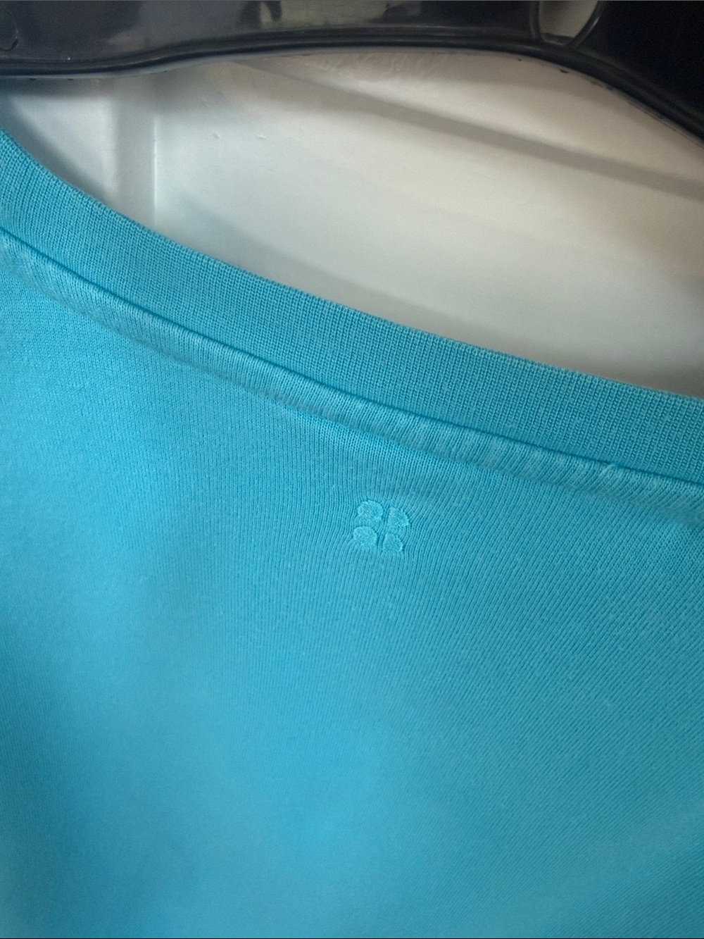 Sweaty Betty Bright Turquoise Cropped Crewneck Sweatshirt Small - Picture 6 of 7